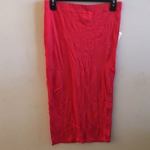 Forever 21 Coral Side Split Skirt